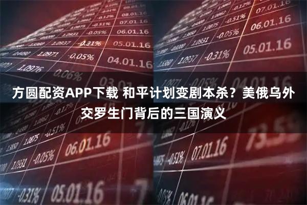 方圆配资APP下载 和平计划变剧本杀？美俄乌外交罗生门背后的三国演义