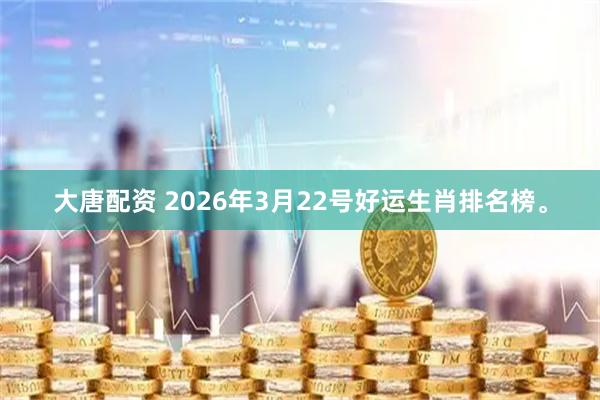 大唐配资 2026年3月22号好运生肖排名榜。